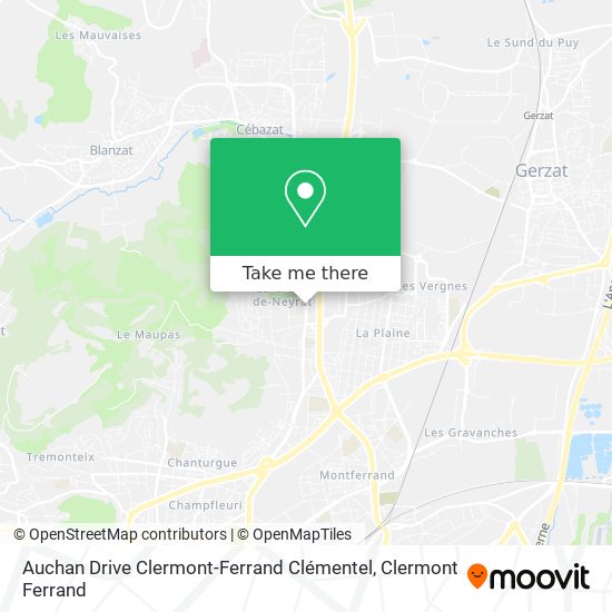 Auchan Drive Clermont-Ferrand Clémentel map