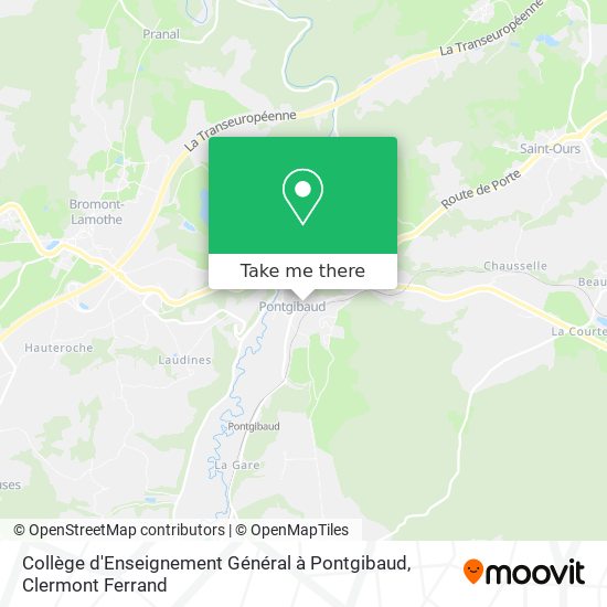 Collège d'Enseignement Général à Pontgibaud map