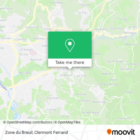 Zone du Breuil map