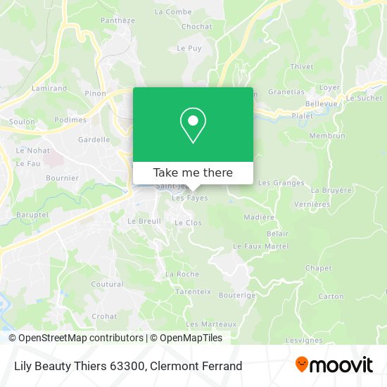 Lily Beauty Thiers 63300 map