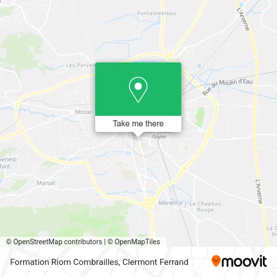 Formation Riom Combrailles map