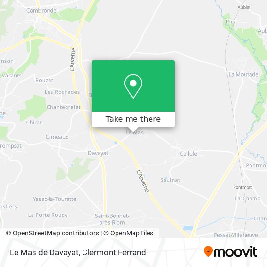 Le Mas de Davayat map