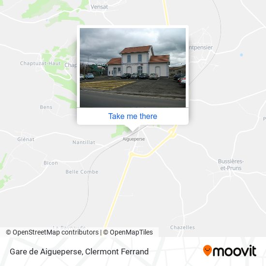 Gare de Aigueperse map