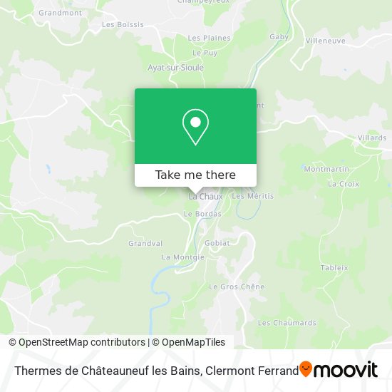 Thermes de Châteauneuf les Bains map