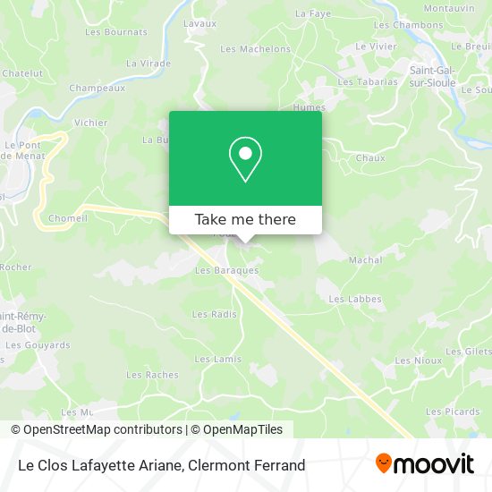 Le Clos Lafayette Ariane map