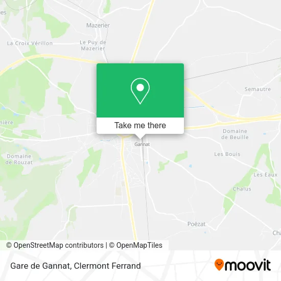 Gare de Gannat map