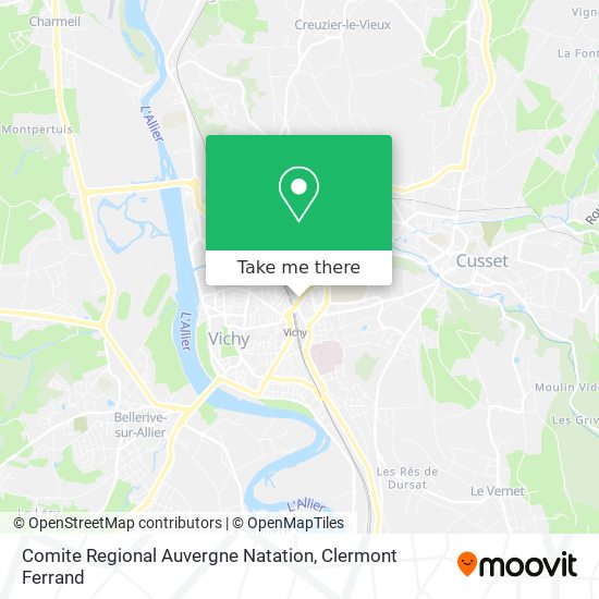 Comite Regional Auvergne Natation map