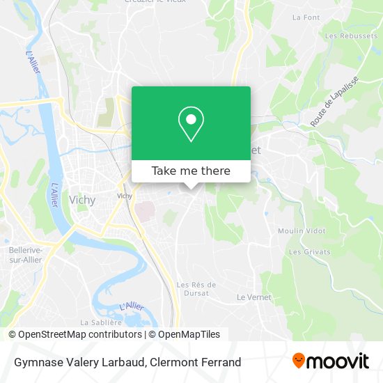 Gymnase Valery Larbaud map