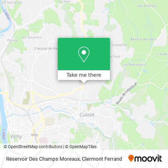 Réservoir Des Champs Moreaux map