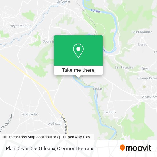 Plan D'Eau Des Orleaux map