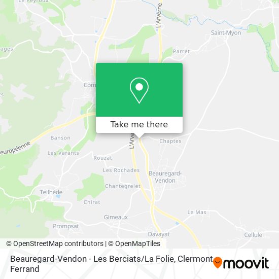 Beauregard-Vendon - Les Berciats / La Folie map