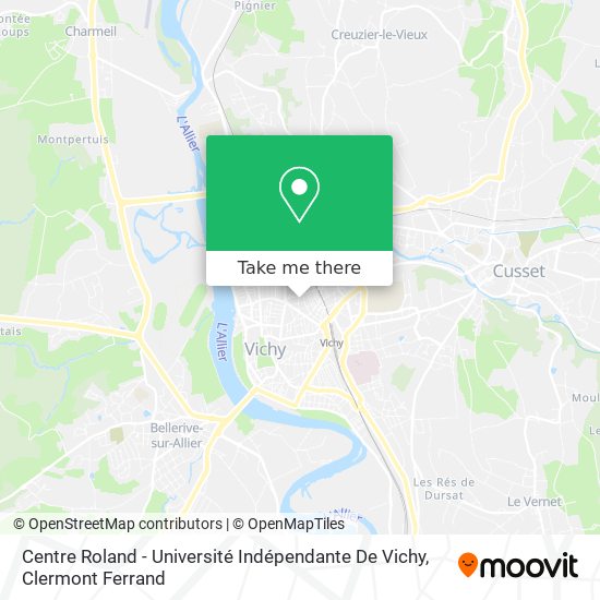 Centre Roland - Université Indépendante De Vichy map