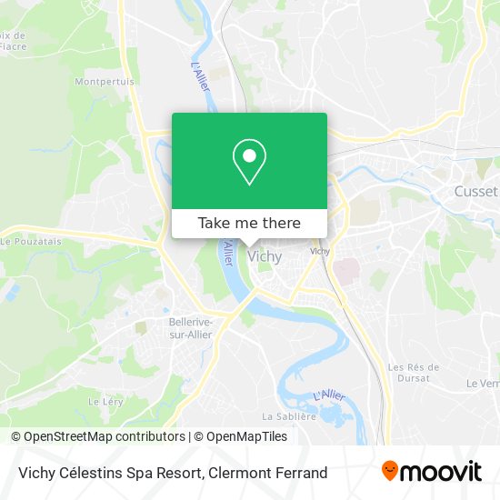 Vichy Célestins Spa Resort map