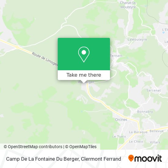 Camp De La Fontaine Du Berger map