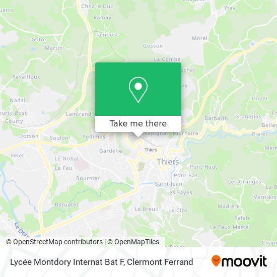 Lycée Montdory Internat Bat F map