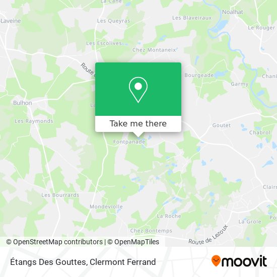 Étangs Des Gouttes map