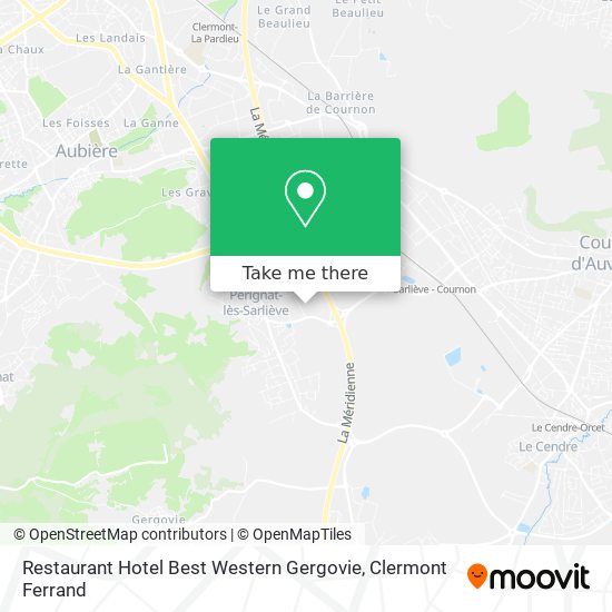 Restaurant Hotel Best Western Gergovie map