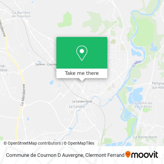Commune de Cournon D Auvergne map
