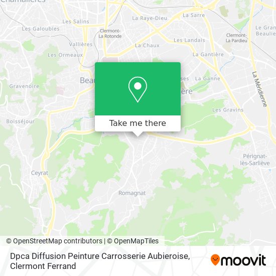 Dpca Diffusion Peinture Carrosserie Aubieroise map