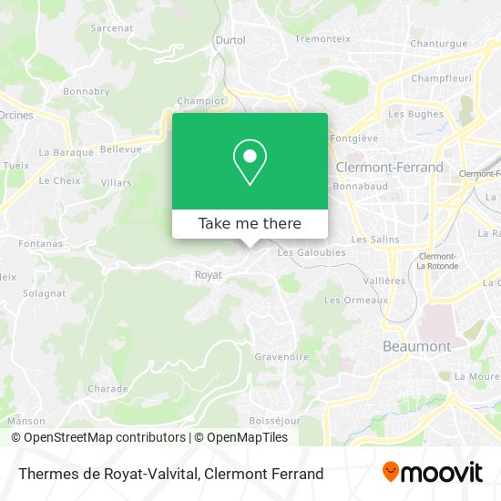 Mapa Thermes de Royat-Valvital