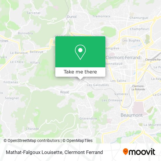 Mathat-Falgoux Louisette map