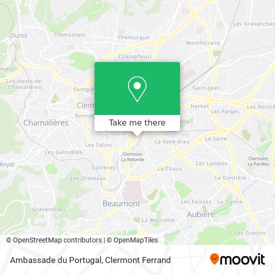 Mapa Ambassade du Portugal