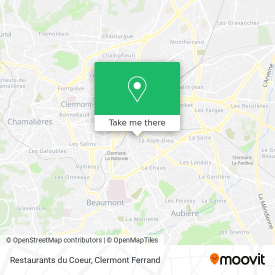 Restaurants du Coeur map