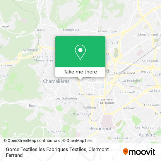 Gorce Textiles les Fabriques Textiles map