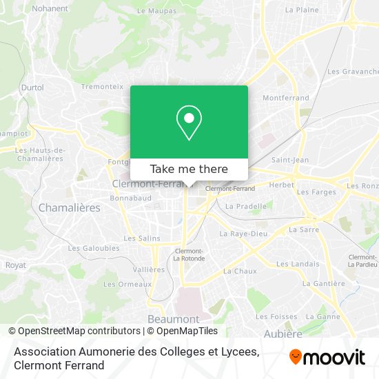 Association Aumonerie des Colleges et Lycees map