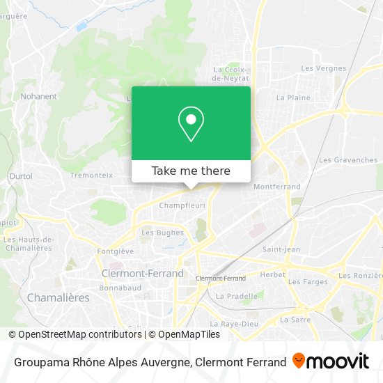 Groupama Rhône Alpes Auvergne map