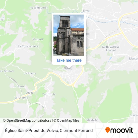 Église Saint-Priest de Volvic map