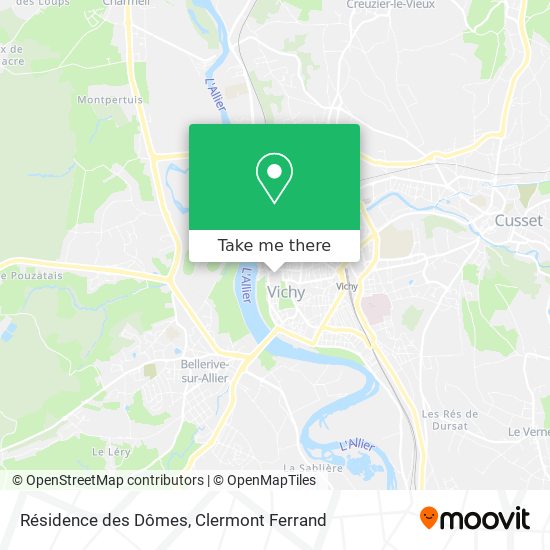Résidence des Dômes map