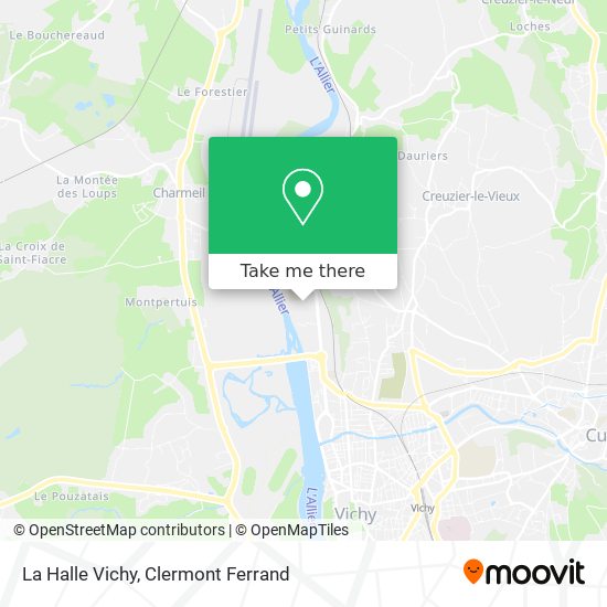 La Halle Vichy map