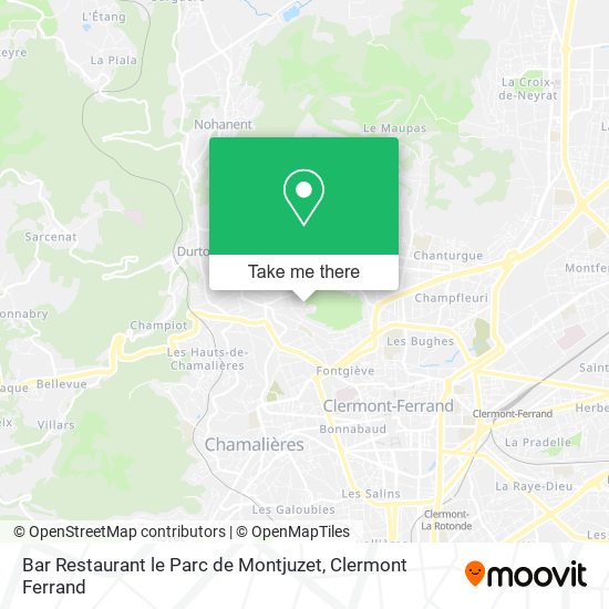 Mapa Bar Restaurant le Parc de Montjuzet