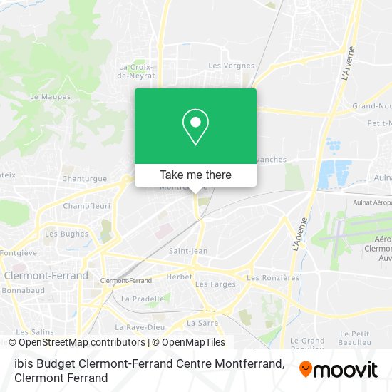 ibis Budget Clermont-Ferrand Centre Montferrand map