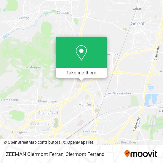 ZEEMAN Clermont Ferran map