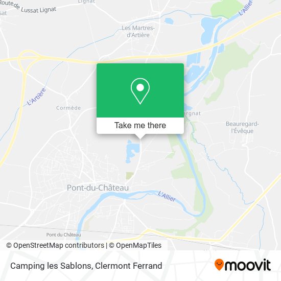 Camping les Sablons map