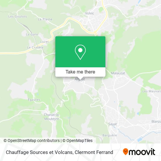 Chauffage Sources et Volcans map