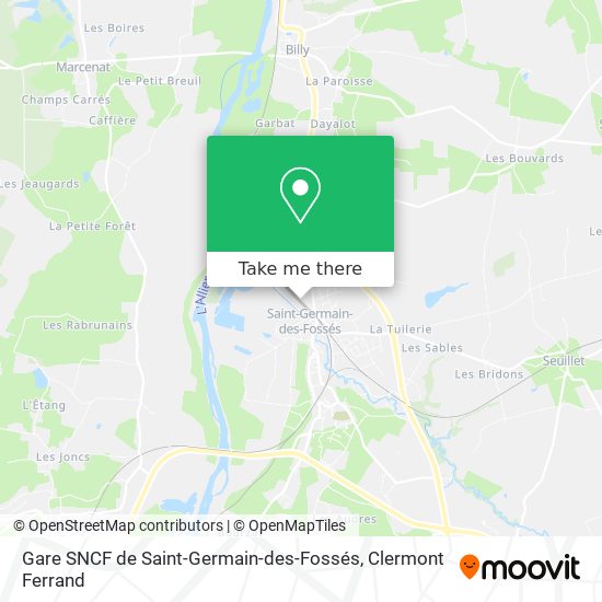 Gare SNCF de Saint-Germain-des-Fossés map