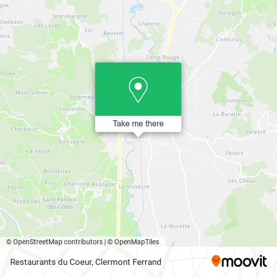 Restaurants du Coeur map
