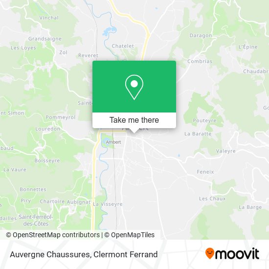 Auvergne Chaussures map