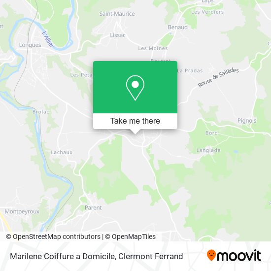 Marilene Coiffure a Domicile map