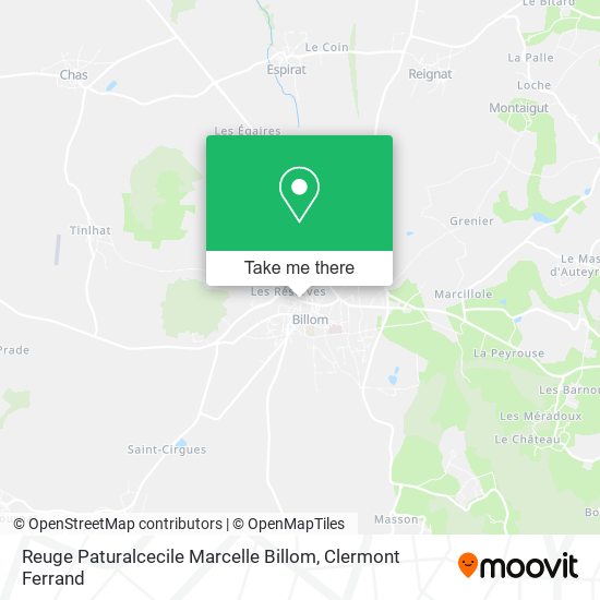 Reuge Paturalcecile Marcelle Billom map