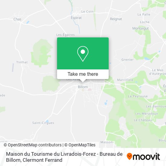 Maison du Tourisme du Livradois-Forez - Bureau de Billom map