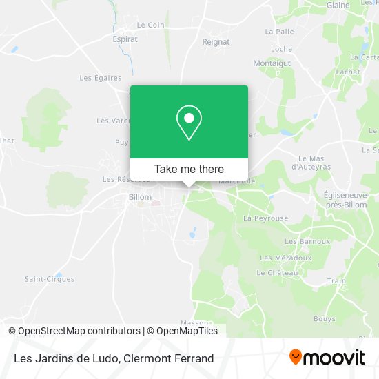 Les Jardins de Ludo map