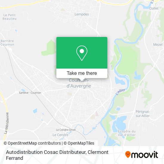 Autodistribution Cosac Distributeur map