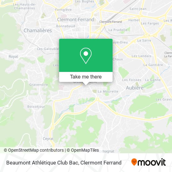 Beaumont Athlétique Club Bac map