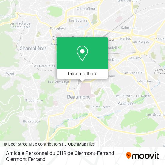 Amicale Personnel du CHR de Clermont-Ferrand map