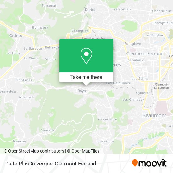 Mapa Cafe Plus Auvergne
