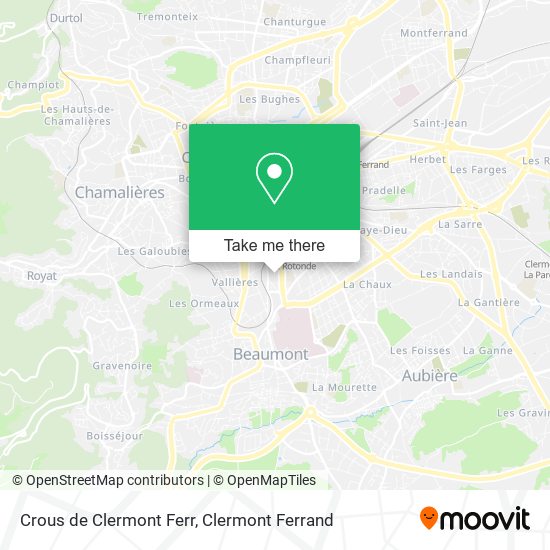 Crous de Clermont Ferr map
